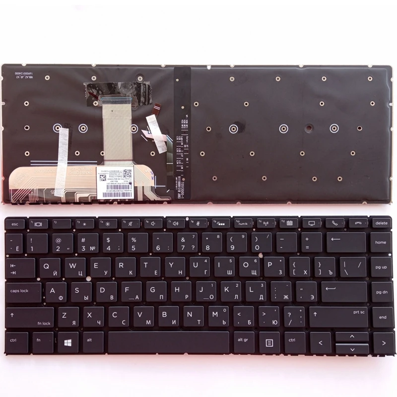 Imagem -02 - Inglês Teclado do Portátil para hp Elitebook 1040 g4 X360 1040 g5 Retroiluminado us ru