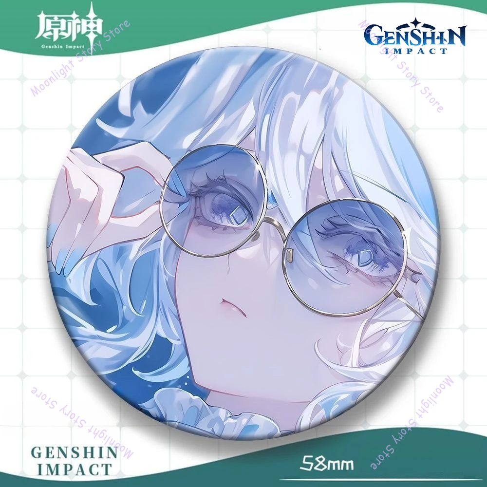 Genshin Impact Game Merchandise Badge Hanger Funina Skirmisher Zhongli Xiao Hu Tao Beeldjes Rugzak Broche Decoratie voor Fan
