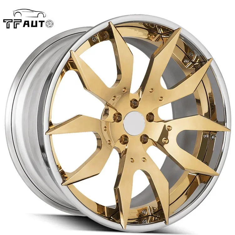 2 piece 6x139.7 Mesh forgiato Spoke Car Alloy Chrome Wheels 22x10 Rims For Dodge SXT land rover infiniti