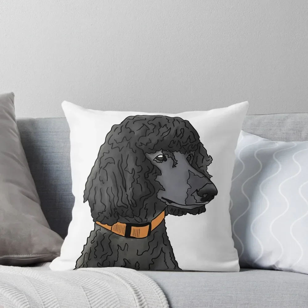 

Misza the Black Standard Poodle Throw Pillow Pillow Case anime girl Sofa Cover pillow