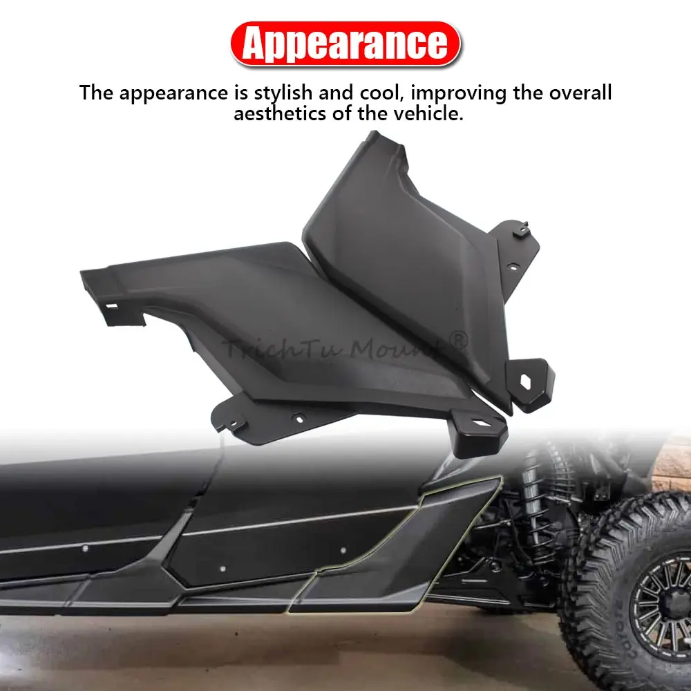 1Pair Black Rear Lateral Panel ATV&UTV Accessories Fit For Can Am Maverick X3 Max Turbo R XDS 2017-2023 Replaces #705010676/77