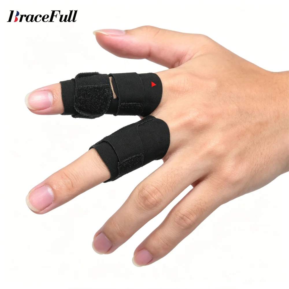 Non-Metal Finger Support Sleeve, Adjustable Protective Splint for Thumb & Fingers, Ideal for Basketball Tennis Volleyball Golf