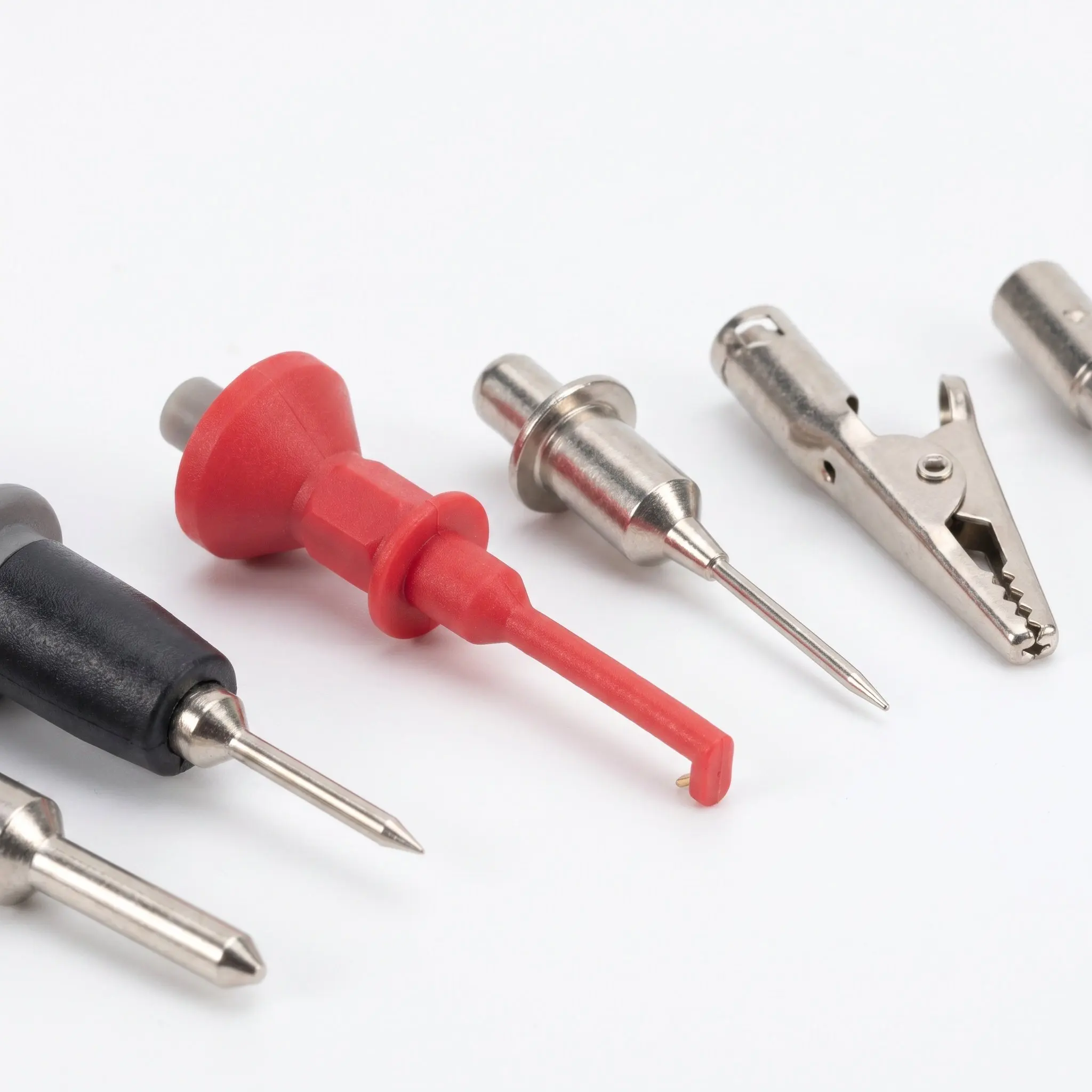 Multimeter Test Hook Clip 2Mm Plug Spring-Loaded Mini Clip for Circuit Board Testing Fine Point Needle Test Leads Electrical