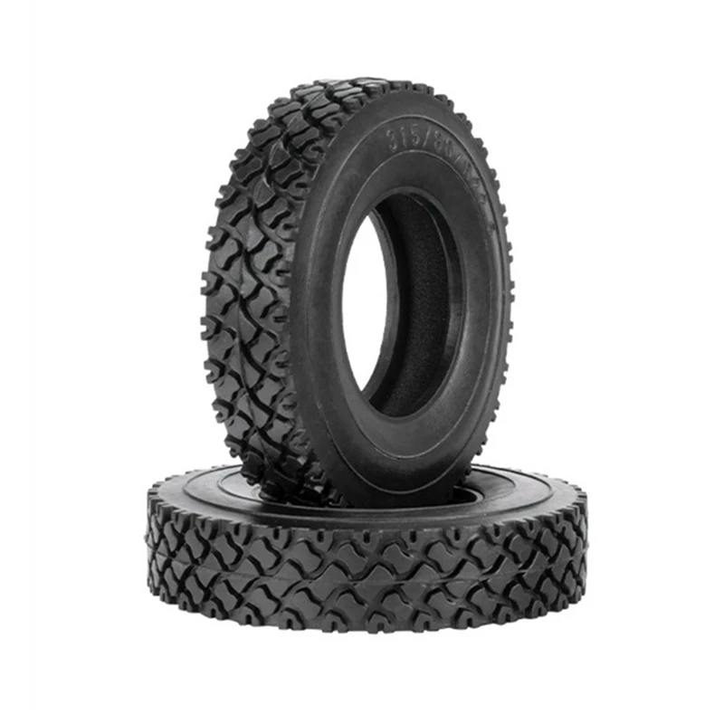 2Pcs 19Mm Hard Rubber Tires For 1/14 Tamiya RC Semi Tractor Truck Tipper SCANIA King Hauler ACTROS MAN Upgrades Parts