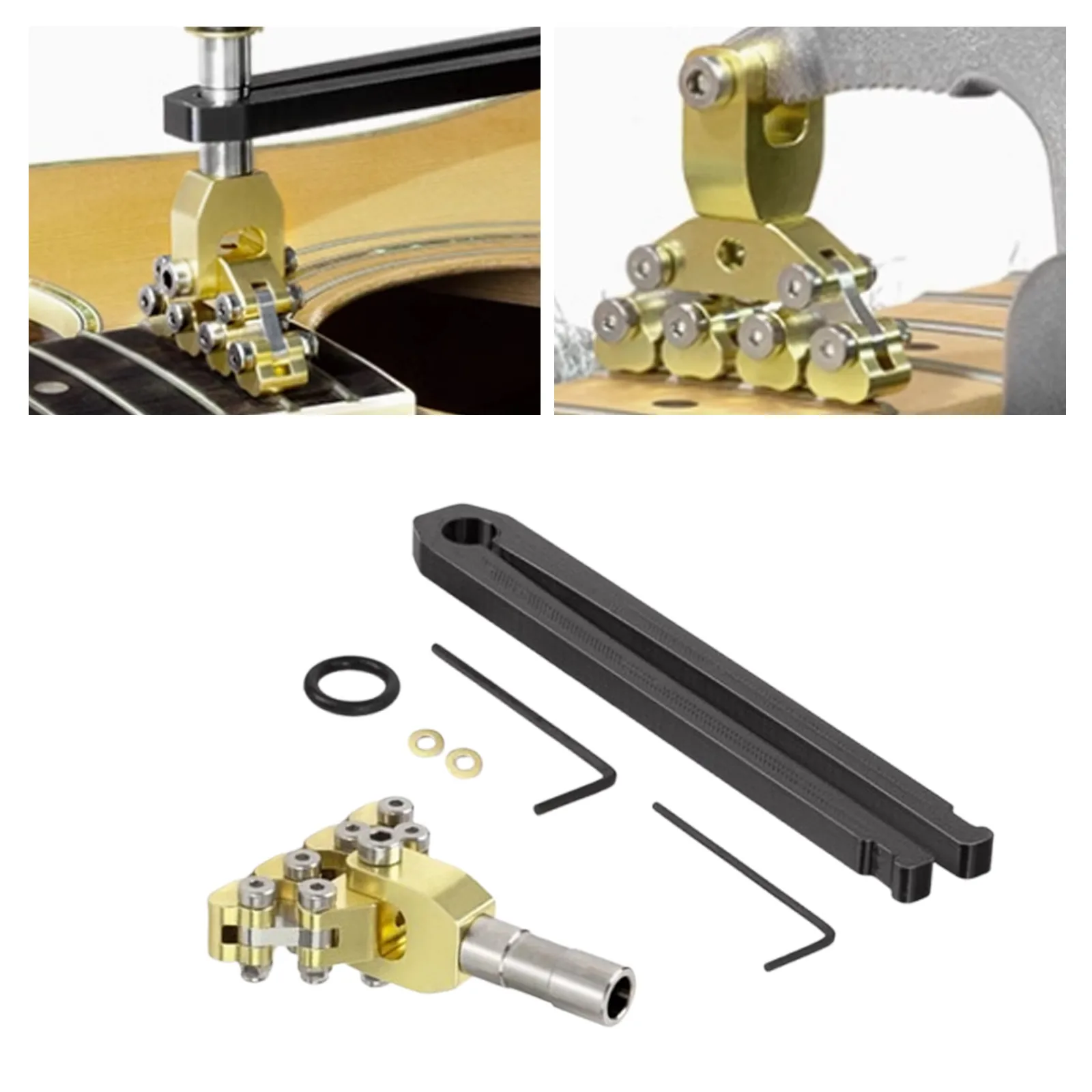 

Guitar Thread Pressure Head Tool Set Adaptive Variable Curvature for Folk Electric Classical Repair Manufacturing