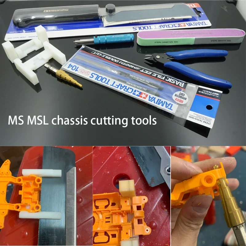 MINI 4WD Tools for cutting MS MSL Chassis Inner Suspension by hand oringinal tamiya 74024 74104 drill tool for spring 324stock