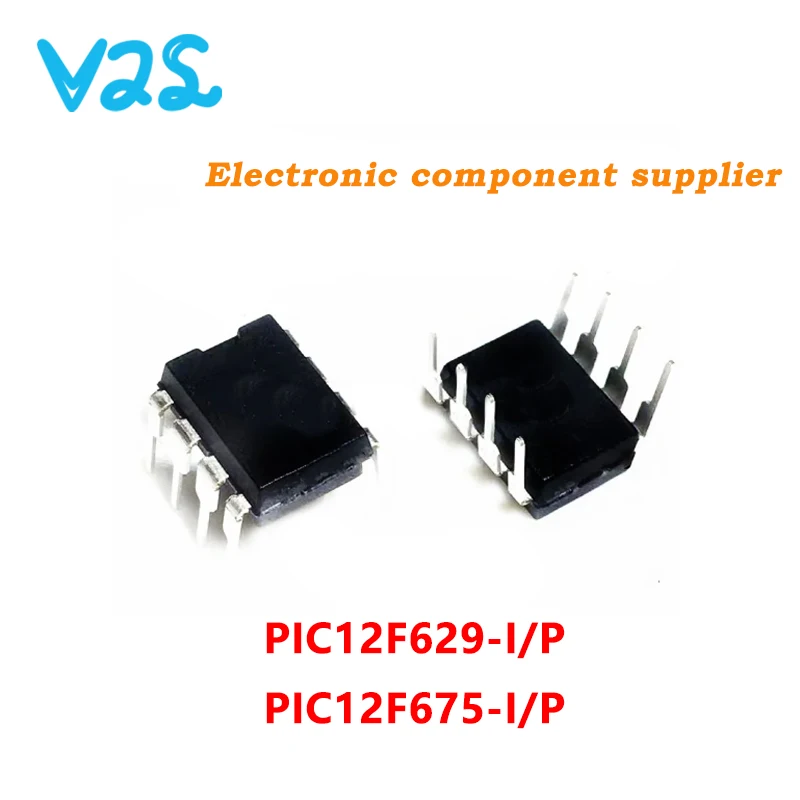 (5pcs) 100% New PIC12F629-I/P PIC12F675-I/P PIC12F629 PIC12F675 12F629 12F675 DIP-8 Chipset