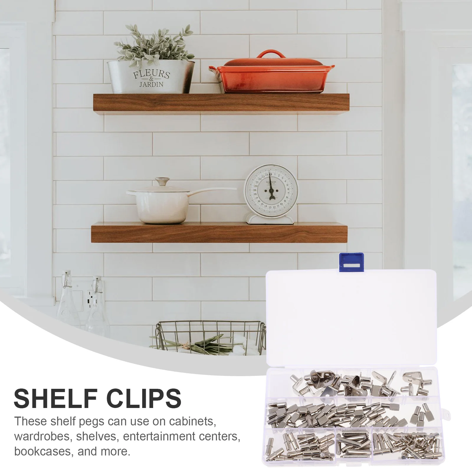 

1 set 1 Set Metal Cabinet Pegs Durable Corrosion-Resistant Furniture Support Pins Assortment Kit For Bookshelves Wardrobes Shelf