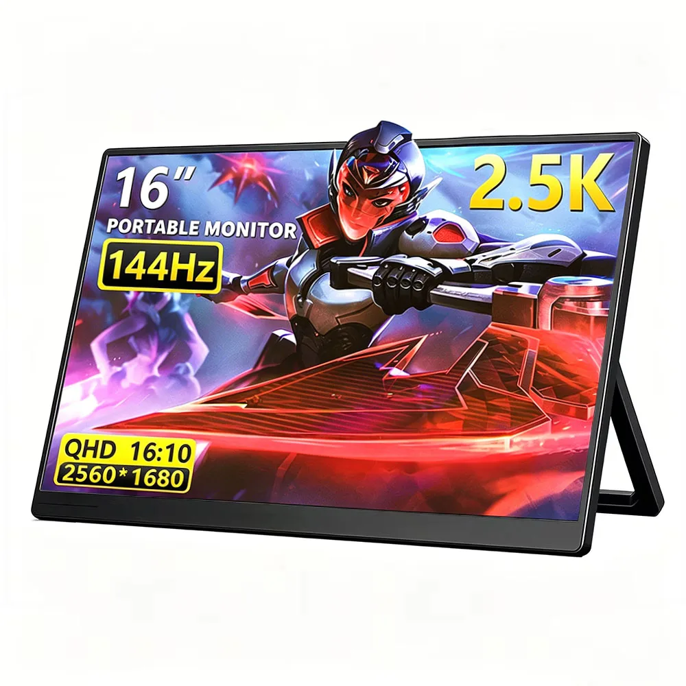 MAFNKOU 16-inch 2.5K 144Hz Portable Monitor Gaming Secondary Display IPS Panel Computer Sub Screen For Xbox Switch PS4/ps5