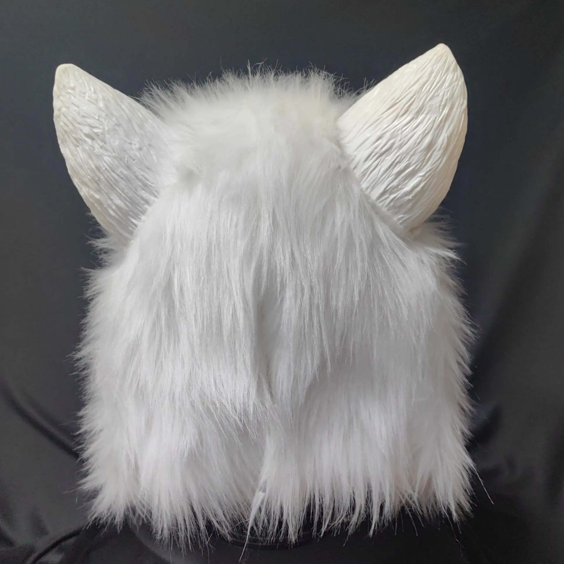 Máscara de Lobo Blanco, Máscara de Bestia para Cosplay, Máscara de Lobo de Peluche, Máscara de Látex de Animal de Cara Completa, Disfraz de Carnaval, Accesorios para Disfraces de Halloween, Regalos