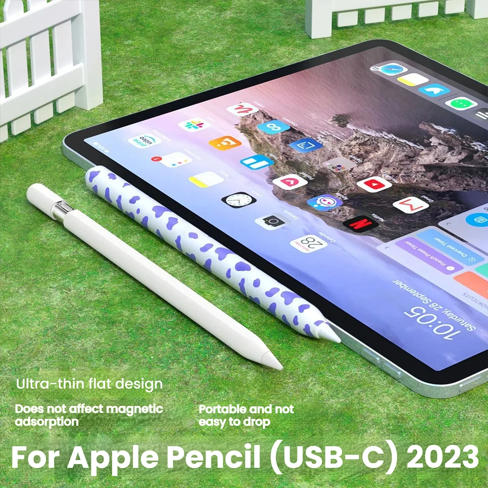 

Чехол для Apple Pencil 3 3-го поколения, чехлы для стилусов с коровьим рисунком, чехол для ручки Apple Pencil 3, мягкий силиконовый защитный чехол