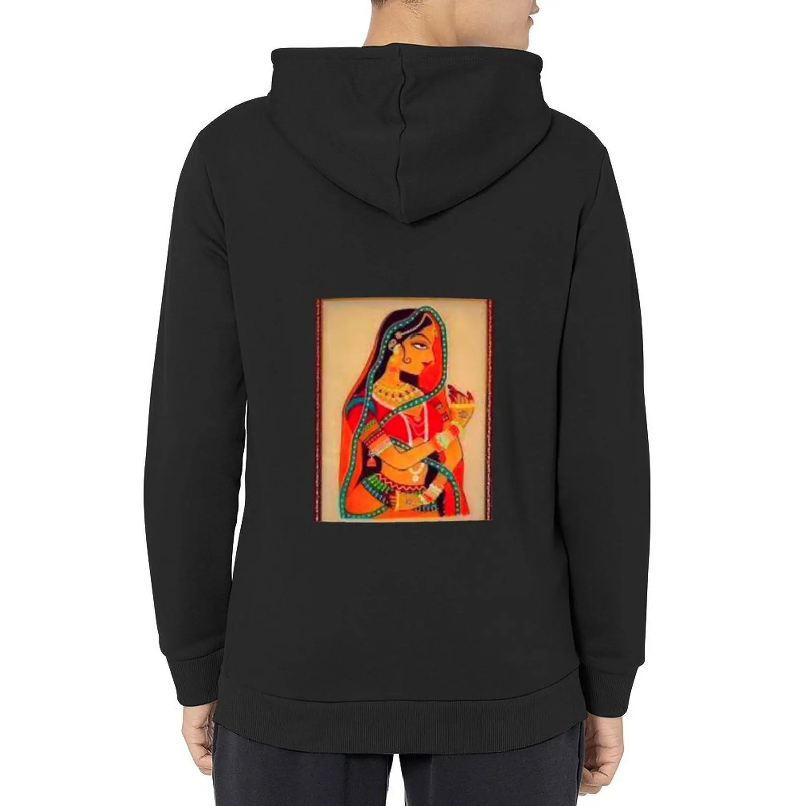 

INDIAN LADY ART Hoodie mens clothes fashion men men's sweat-shirt set men clothing japanese hoodie