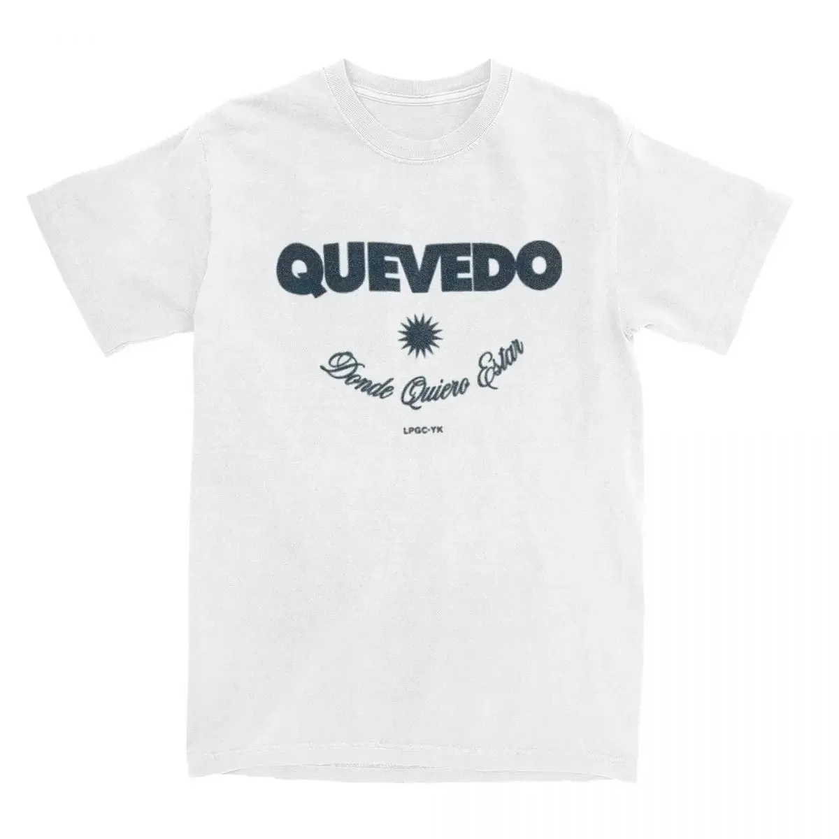 100% Cotton Donde Quiero Estar Short Sleeve Tees Plus Size Clothes Vintage Quevedo Album T-Shirts for Men Women O Neck harajuku