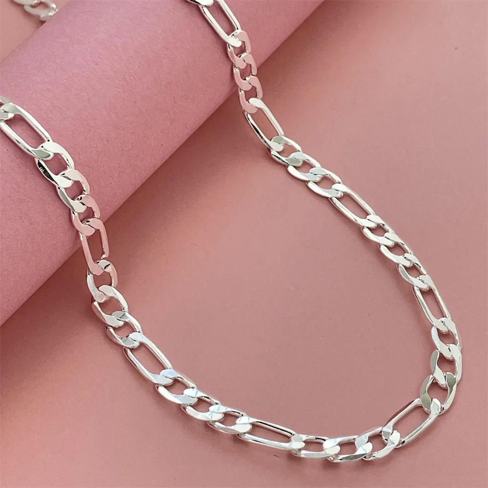 

Ожерелье из стерлингового серебра 925 пробы, 6 мм, ожерелье Ferrero «три до одного», женское модное простое ювелирное изделие на день рождения, свадьбу, годовщину, подарок