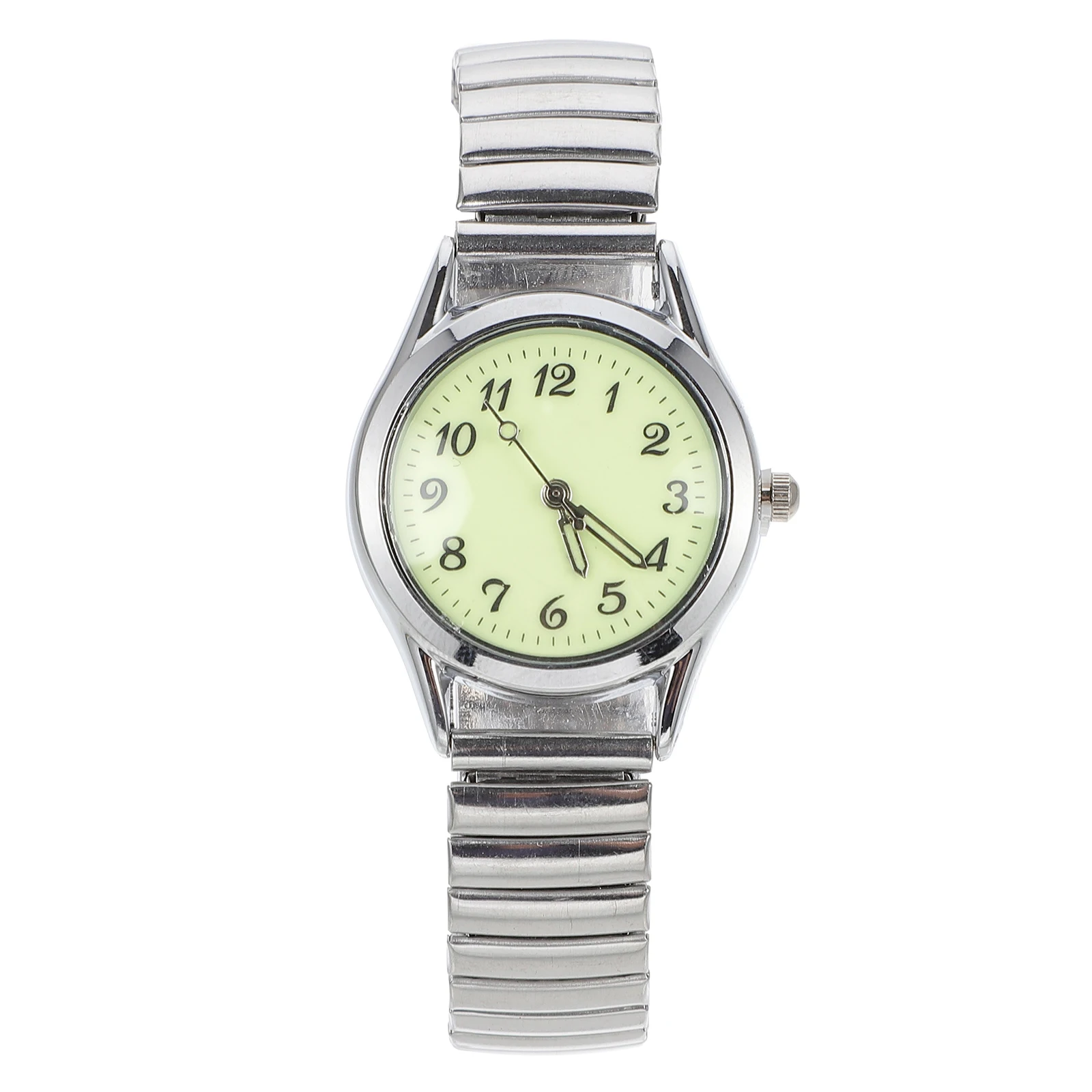 

Luminous Elderly Watches Glow Dark Stretch Bands Digital Elastic Strap Quartz Watch Classic Color Stylish Night Light Expansion