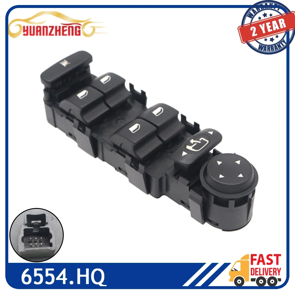 

Car Driver Left Master Electric Power Window Control Switch Lifter Button 6554.HQ 6554HQ For Peugeot 807 Citroen C5 C8 2001-08