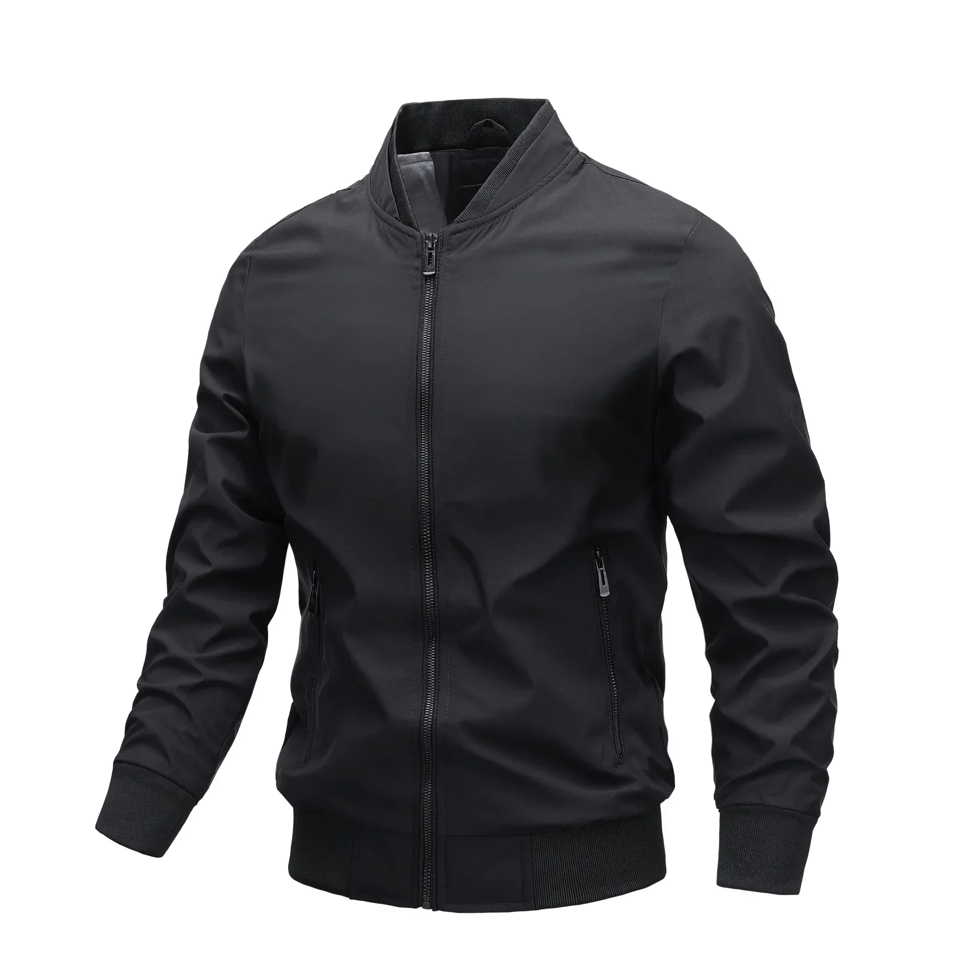 

2023 Men's Spring and Autumn New Solid Color Jacket Casual Sports Youth Jacket