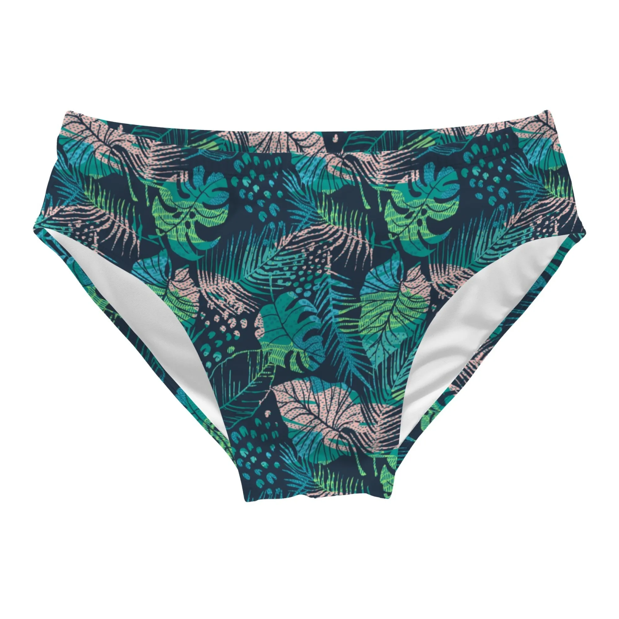 Tropical Plants Sexy Herren-Badehose, Retro-Mode, Strandurlaub, Surfshorts, dehnbar, bequem, Badebekleidung, sexy Bikini