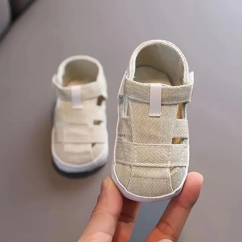 Chaussures en toile à l'offre elles souples pour bébés garçons et filles, sandales respirantes pour nouveau-nés, chaussures de plage d'été populaires, premiers pas, mode