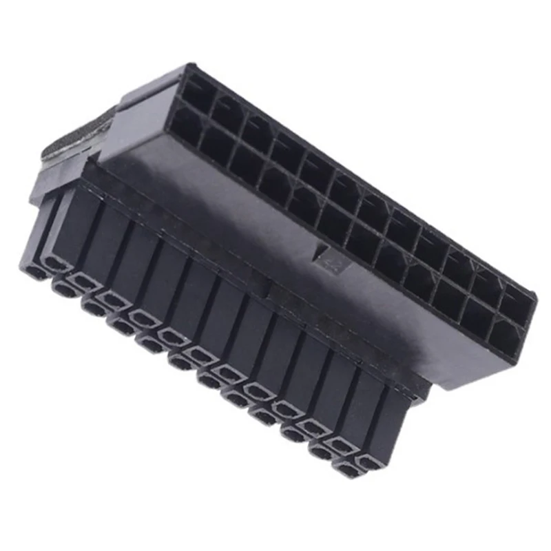 Computer Motherboard ATX Power Supply 24P To 90 Degree Connector ATX 24Pin Female To 24pin Male Power Plug Adapter