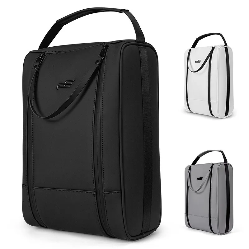 PLAYEAGLE Golf Shoe Bag Waterproof PU Lightweight Luxury Style Outdoor Sports
