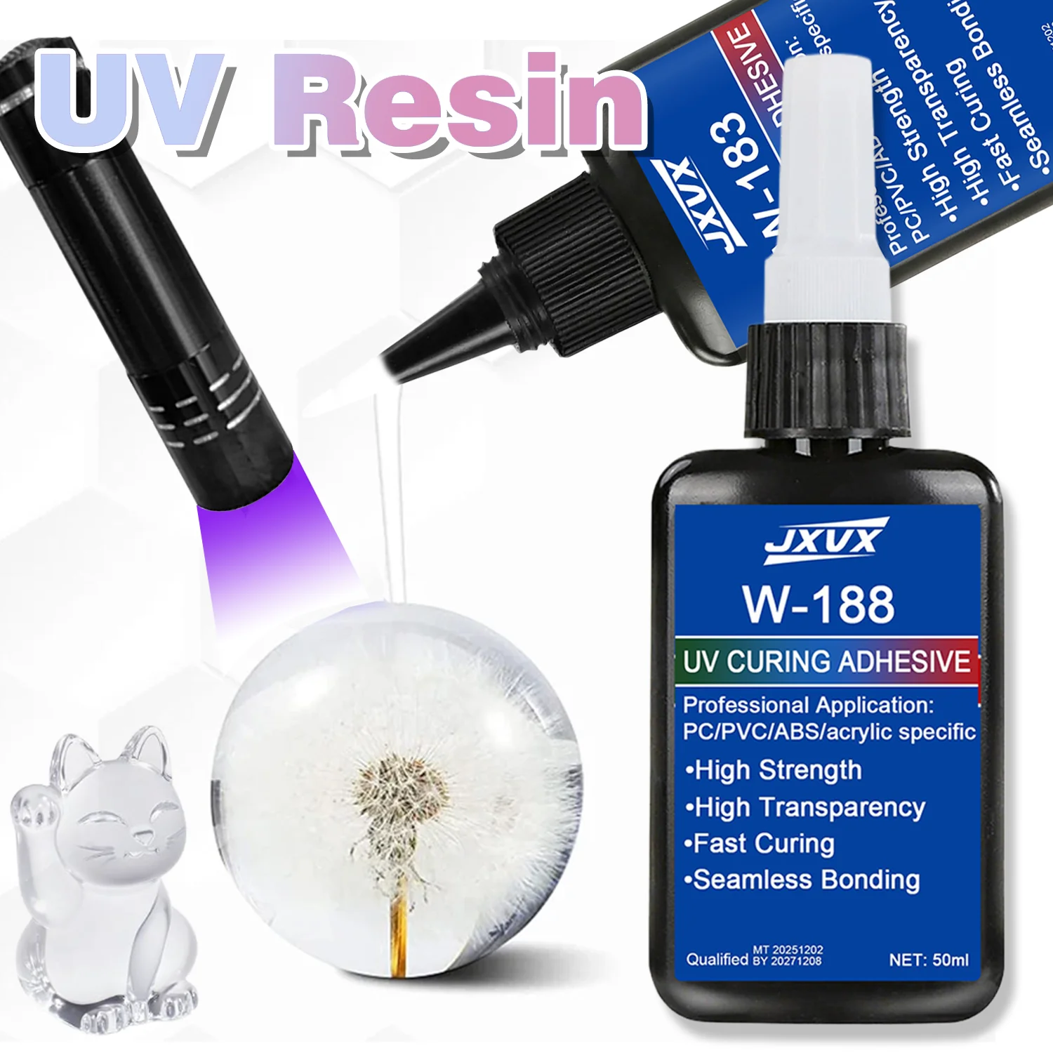 Liquid Uv Glue Kit - 50ml UV Resin Kits With Lamp