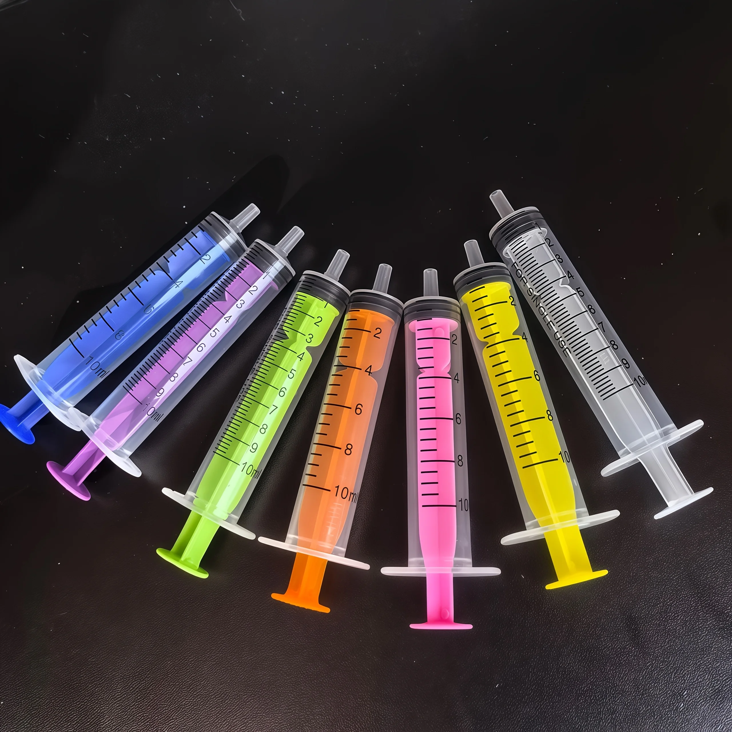 7 Colorful Syringes, 10ml Each, 7 Syringes in Different Colors, Multifunctional, Can Be Used for Liquid Transfer, Plant Watering, Laboratory Use, Animal Feeding, Etc view 4