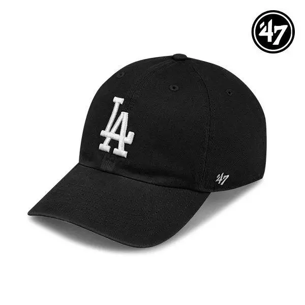 47BRAND LA Dodgers MLB للرجال والنساء MLB قبعة بيسبول سوداء B-RGW12GWS-BKJ