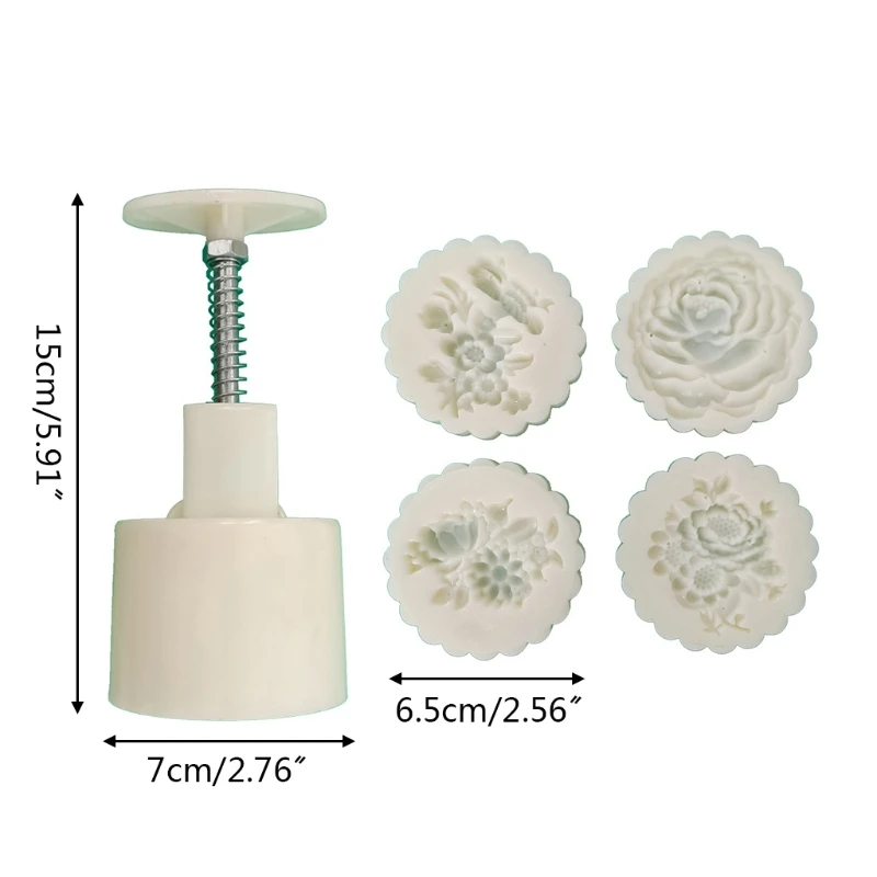 Kunststoff Mooncake Mold 100g Blume Stempel Keks Cookie Cutter Form DIY Fondant X5QB