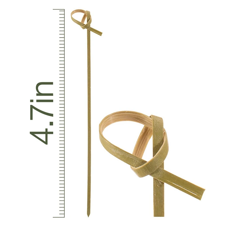 600 Knotted Bamboo Skewers Cocktail Sticks Party Tableware Cocktail Toothpicks