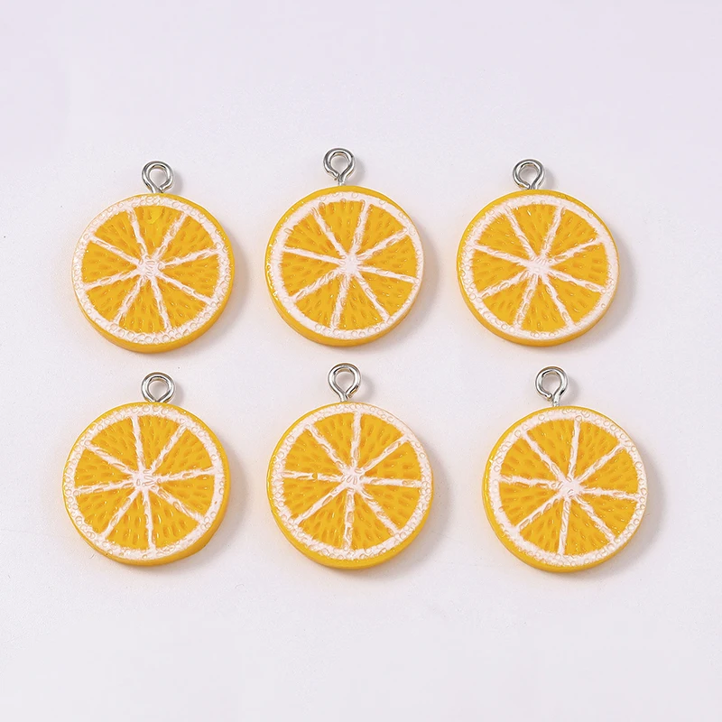 

Duarte 20Pcs/Lot Cute Resin Fruit Orange Slices Charms Pendants for Jewelry Making Drop Earrings Necklaces Bracelets Accessories