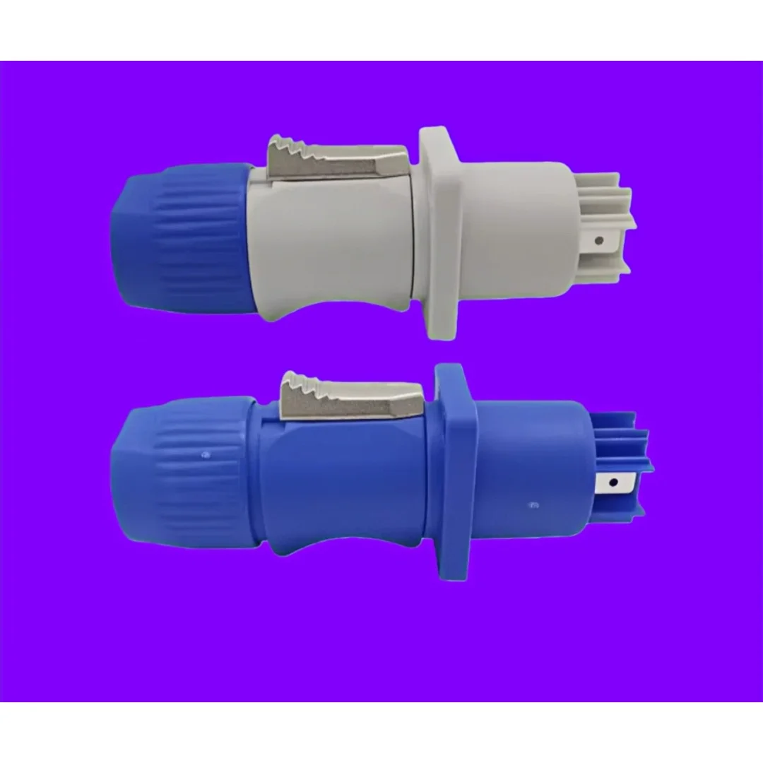 2pcs Powercon nac3fca+nac3mpa-1 Chassis Plug Panel Connector 3pins 250v Ac Power Male Plug + Female Socket Led Speakon Connector