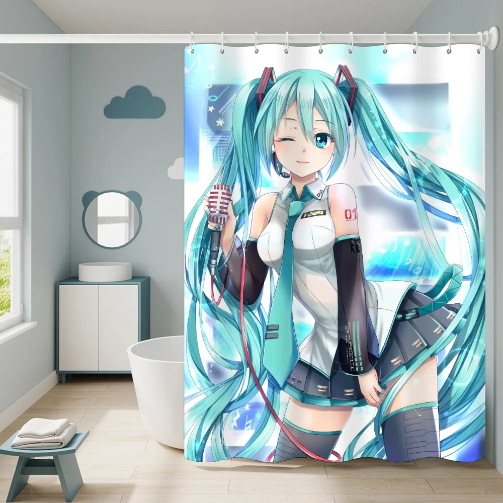 Things for the Bathroom Curtain Shower Curtains Folding Partition Accessories Bedrooms Waterproof Fabric Set Showers European