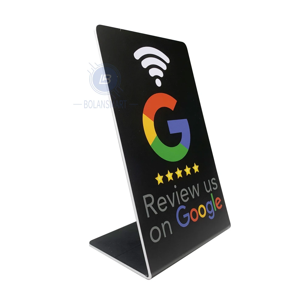 1pcs 13.56MHz Ntag215 Google Review Cards For Android/iPhone Tap URL Writing Social Business Review Cards Standard NFC Instagram