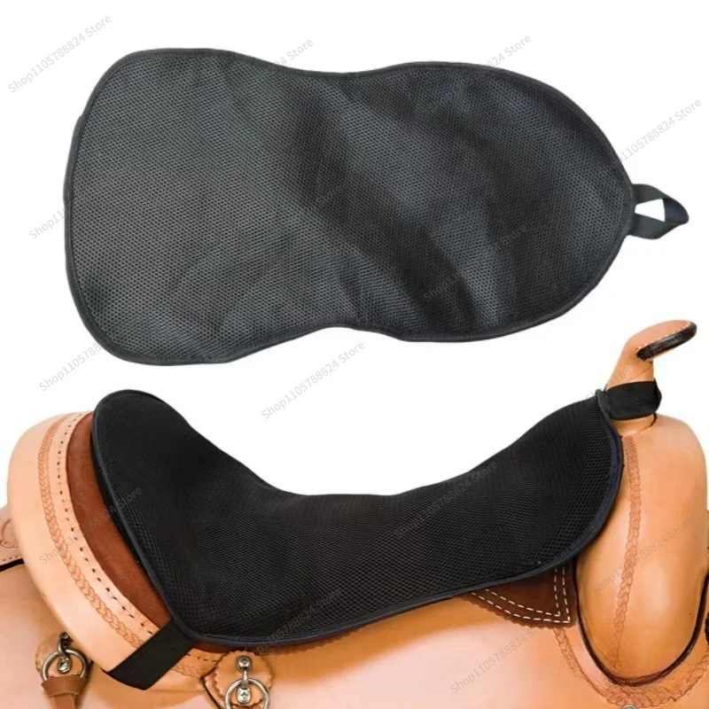 For Equestrian Supplies Harness Black Saddle Pad, Saddle Pad, Non-Slip Breathable Saddle Pad Seat, Soft Cushion