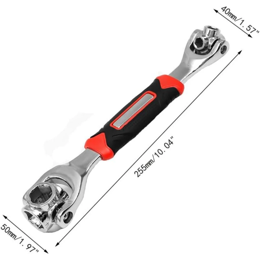 Universal Adjustable 48 in 1 Socket Wrench with Multifunction 360 Degree Rotating Head Spanner for Home and Car Repair