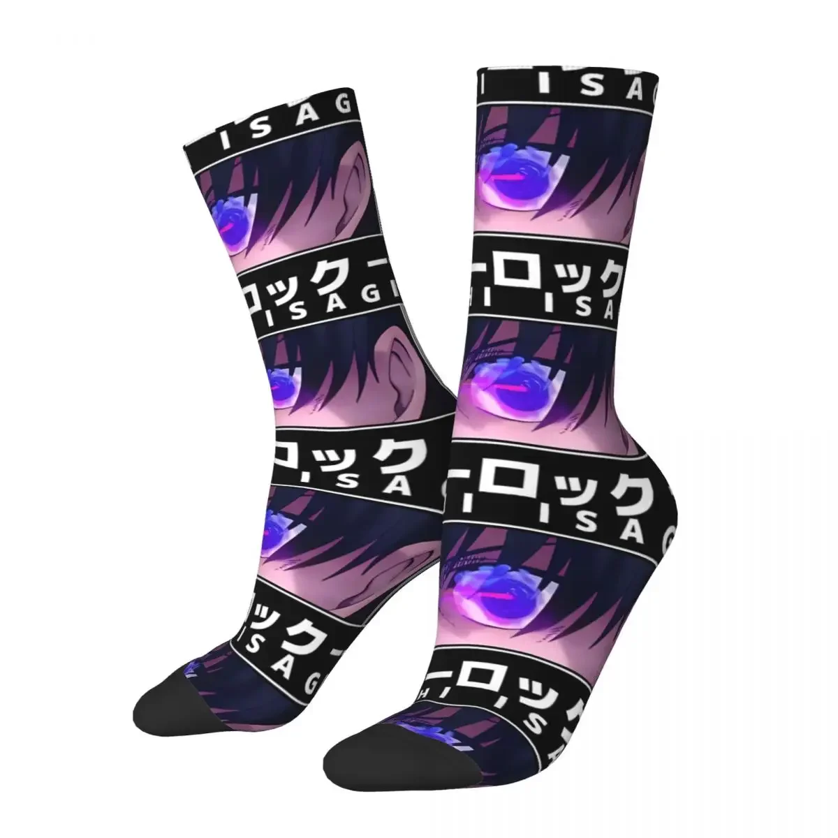 

Мужские и женские носки Yoichi Isagi Eyes Merch с синим замком, поглощающие пот высококачественные короткие теплые носки, маленькие подарки