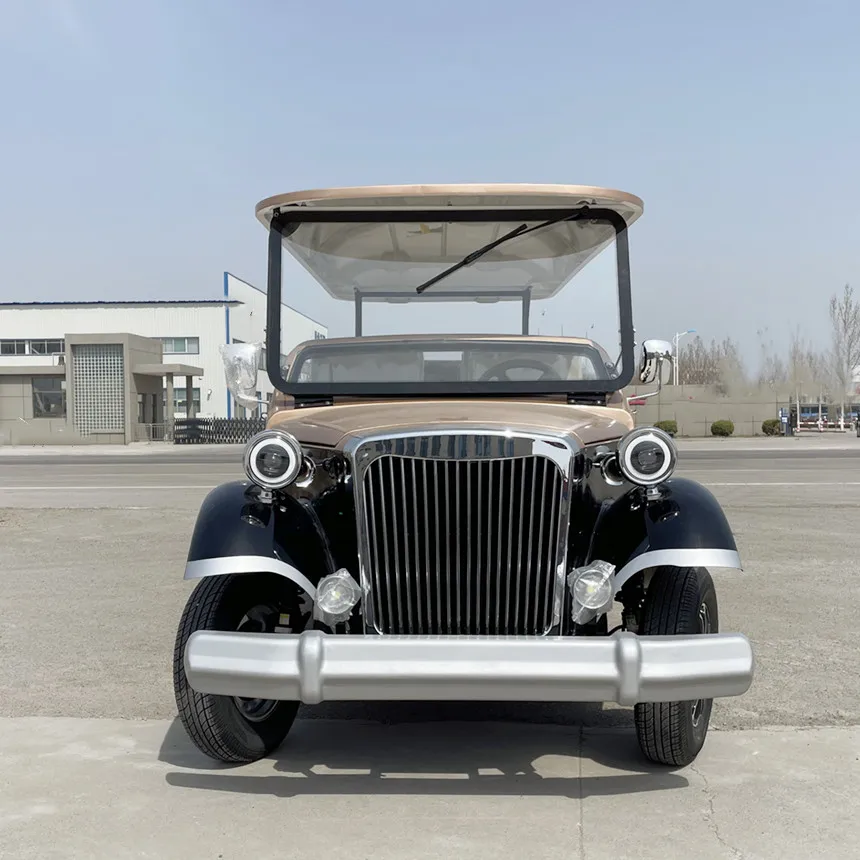 Electric cart 5000W High Power Antique Classic Cart With Sunshine curtain Electric Antique Sightseeing Sightseeing