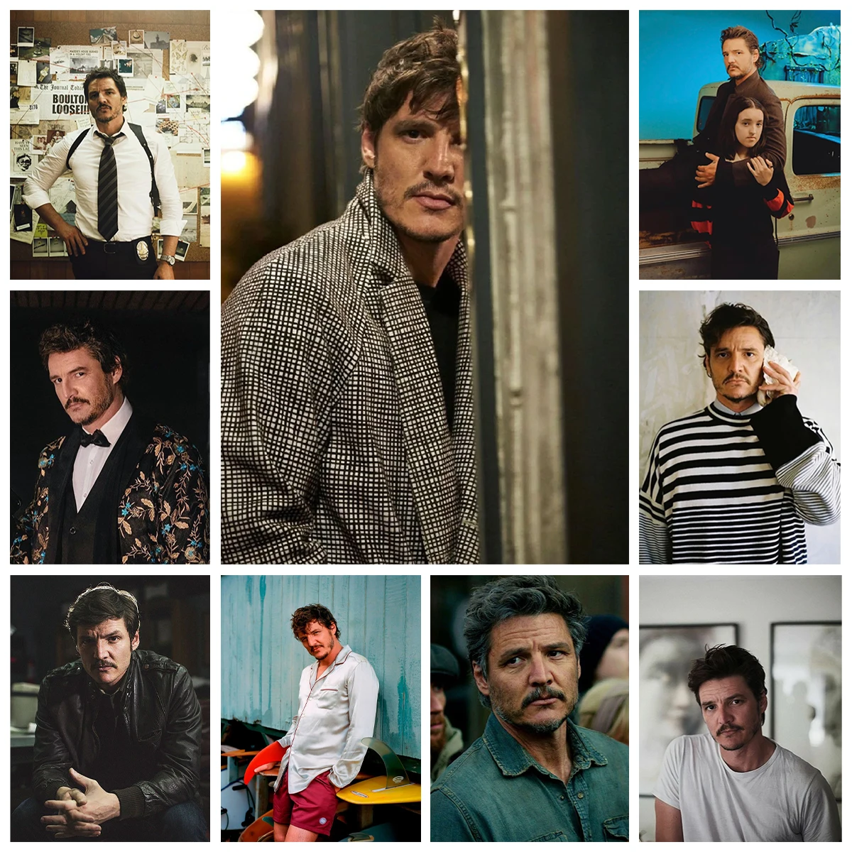 Kit de pintura de diamantes 5D de Actores de películas populares, pegatinas de mosaico de Pedro Pascal, bordado de diamantes artesanal, decoración del hogar, regalo para seguidores