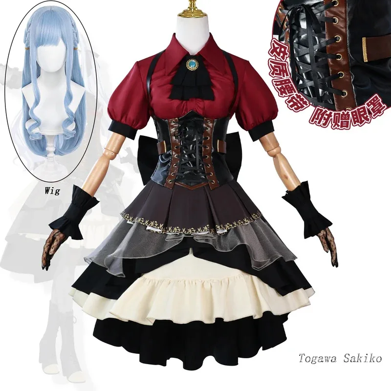 Anime BanG Dream! Kostum Cosplay Togawa Sakiko Ini MyGO!!!! Rok Putri Gotik Ave Mujica Oblivionis Setelan Halloween Wanita