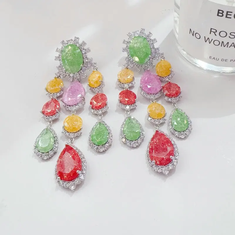 Bilincolor Fashion Multicolor Tassel Earring for Women