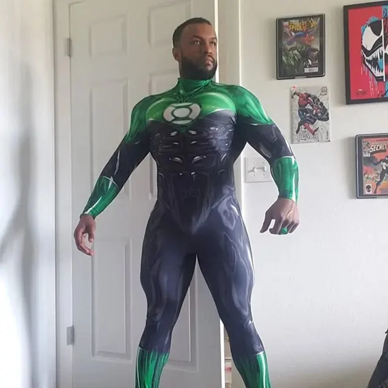 Halloween femme GreenLantern Cosplay Costume femme super-héros Zentai Costume Ladys Cosplay body adultes hommes garçons mâle #   1 #   W.