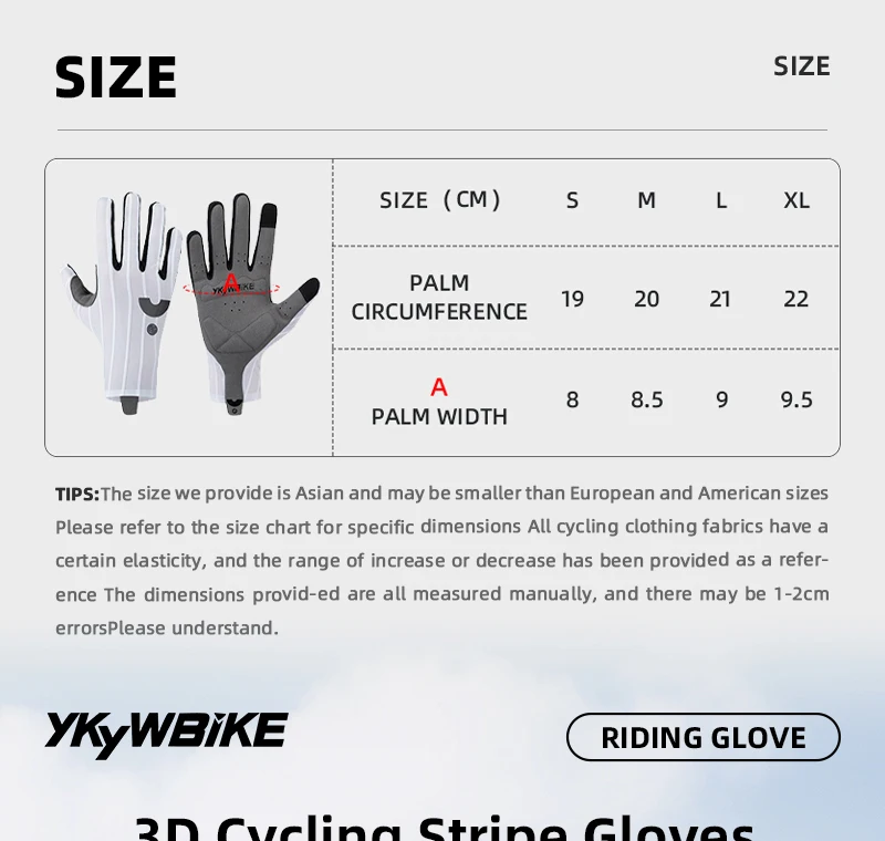 YKYWBIKE Fahrradhandschuhe, gewebt, aerodynamisch, gestreift, Fahrrad-Sporthandschuhe, rutschfeste Reithandschuhe, stoßdämpfende Rennradhandschuhe – Detail 25