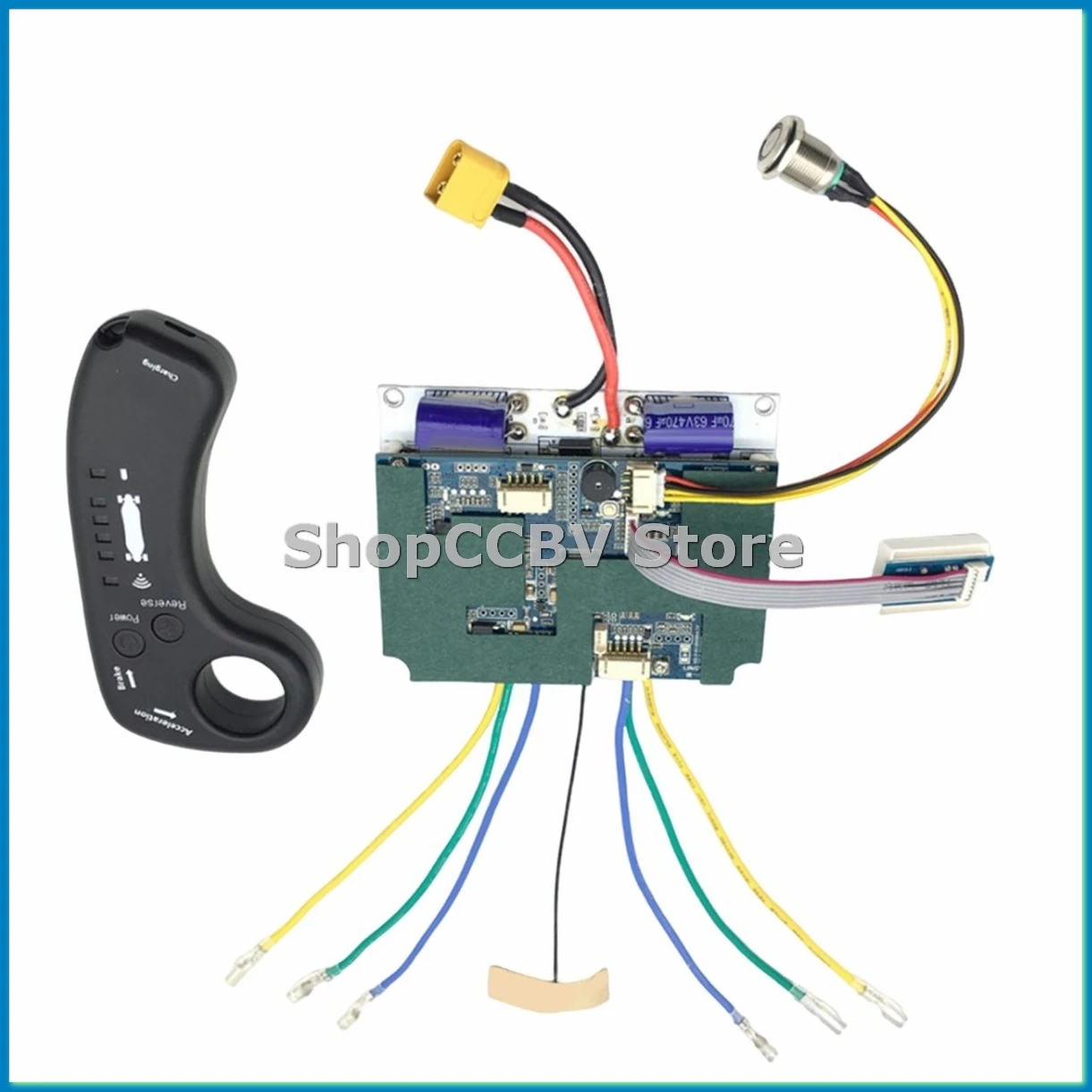 10S 24/36V Dual Belt Hub Motor Drive ESC 2.4G Remote Control Motor Electric Skateboard Longboard Controller(For Belt)-A55K