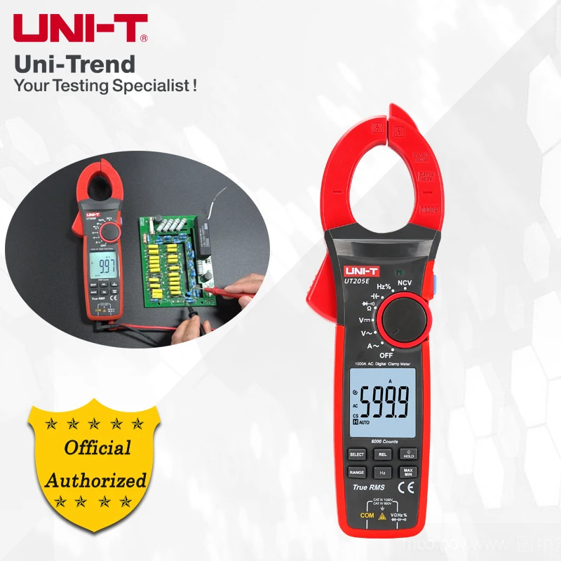 UNI-T UT205E AC 1000A True RMS Digital Clamp Meters/NCV Non-Contact Measurement