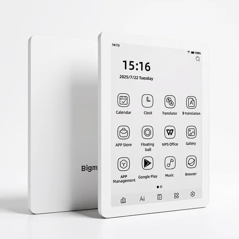 Bigme B6 6" Black & White E-Ink E-Reader, Paper-Like Display, 36-Level Adjustable Frontlight, 2GB RAM + 32GB ROM, Android 14 OS