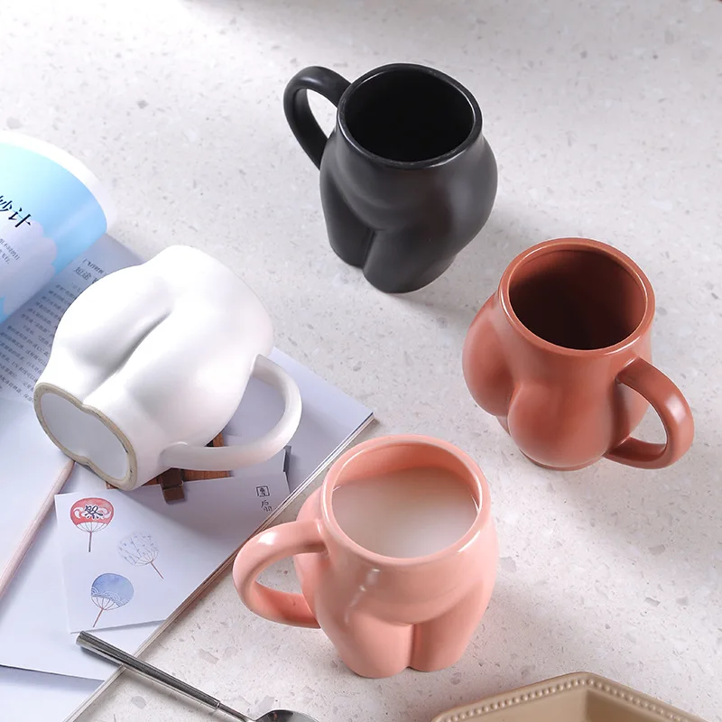 520ml Creative Ceramic Cup Milk Coffee Mug Abstract Body Shape Water Mug Butt Lower Body Woman Female Nude Home Decoration Gift