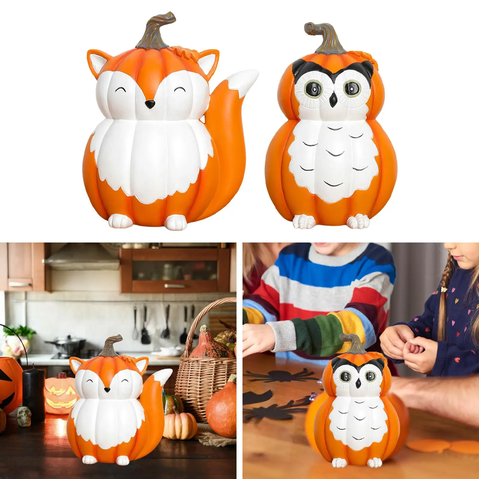 

Animal Pumpkin Figurine Creative Sculpture for Bedroom Living Room Entrance