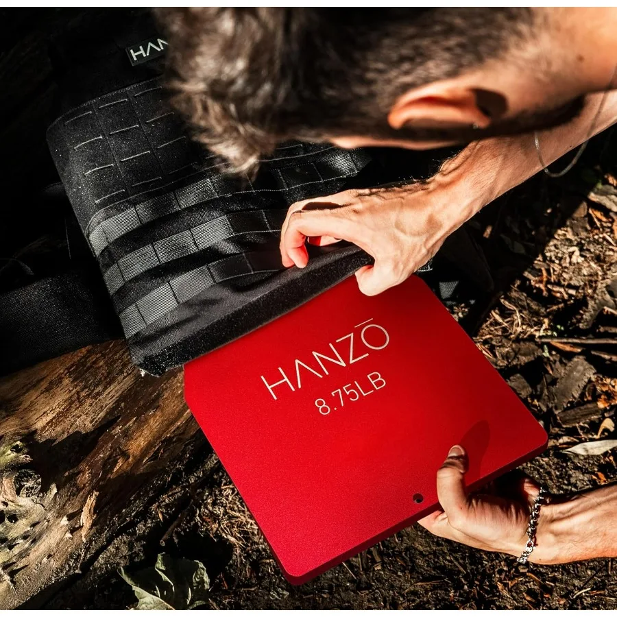 أطباق سترة مرجحة من HANZO بوزن 17.5 رطلًا و29 رطلًا أو 39.5 رطلًا، ألواح فولاذية مطلية بالمسحوق للسترات الموزحة، مقاومة متينة