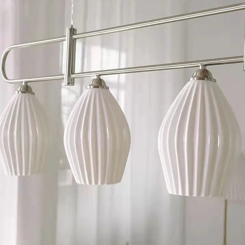 Modern Glass Chandelier for French Restaurant  Bar Counter A Living Room Pendant Lamp Interior Design Lighting Hanging Fixture